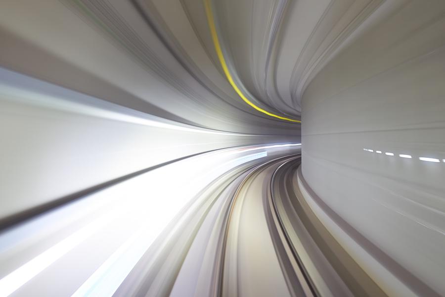 Abstract flowing photo showing acceleration