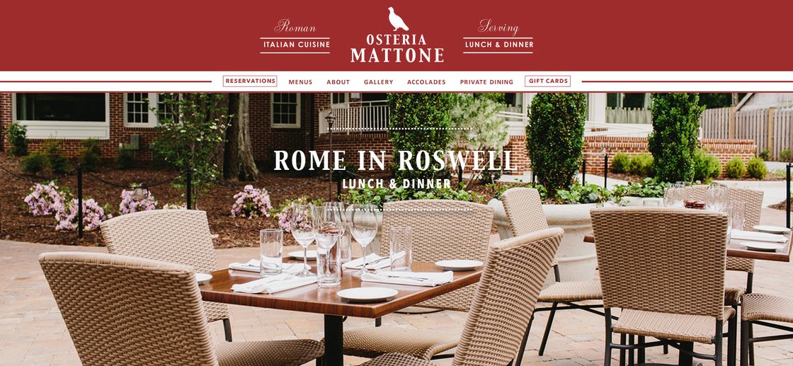 Osteria Mattone Restaurant Cover Website